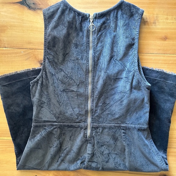 Bella Dahl Sleeveless Gray Cordory Dress Fringed Size Small - Picture 6 of 9